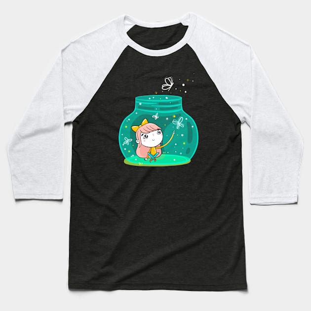 Maggie World Magic Baseball T-Shirt by AnaFonseca